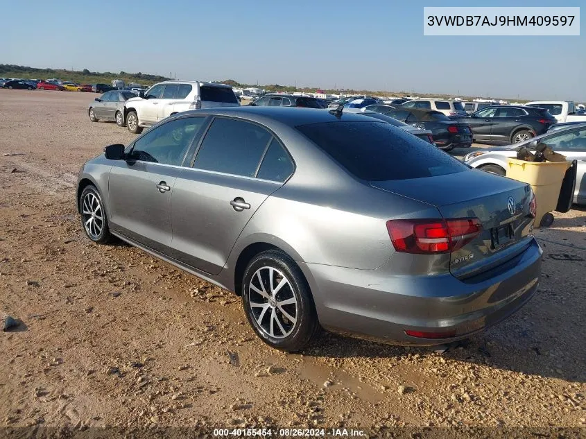 3VWDB7AJ9HM409597 2017 Volkswagen Jetta 1.4T Se