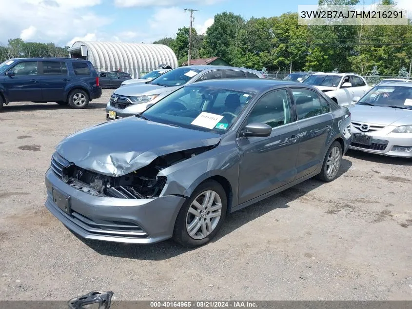 2017 Volkswagen Jetta 1.4T S VIN: 3VW2B7AJ7HM216291 Lot: 40164965