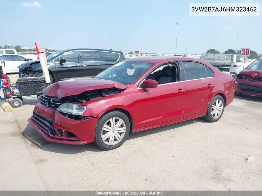 2017 Volkswagen Jetta 1.4T S VIN: 3VW2B7AJ6HM323462 Lot: 40164983