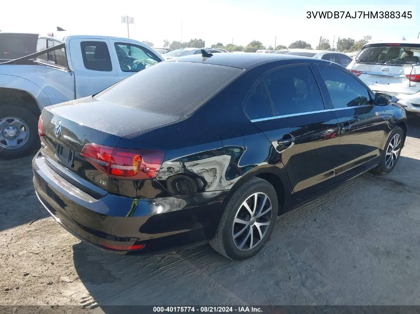 3VWDB7AJ7HM388345 2017 Volkswagen Jetta 1.4T Se