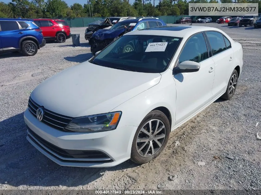 2017 Volkswagen Jetta 1.4T Se VIN: 3VWDB7AJ2HM336377 Lot: 40177943