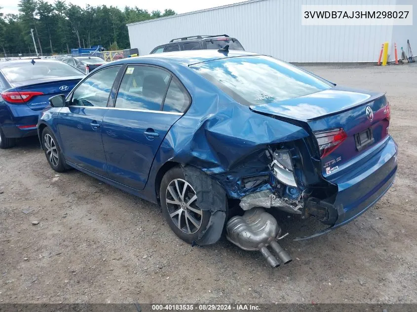 3VWDB7AJ3HM298027 2017 Volkswagen Jetta 1.4T Se