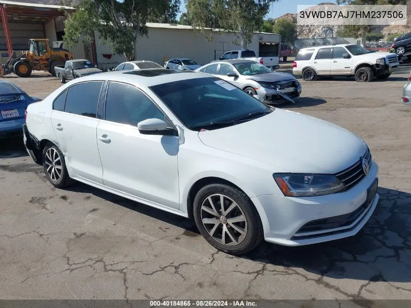 2017 Volkswagen Jetta 1.4T Se VIN: 3VWDB7AJ7HM237506 Lot: 40184865