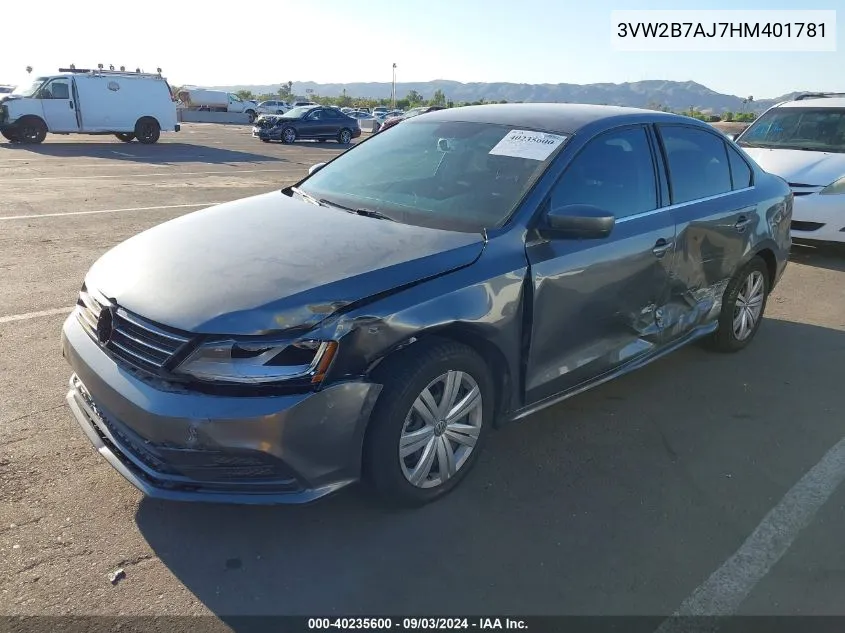 3VW2B7AJ7HM401781 2017 Volkswagen Jetta 1.4T S