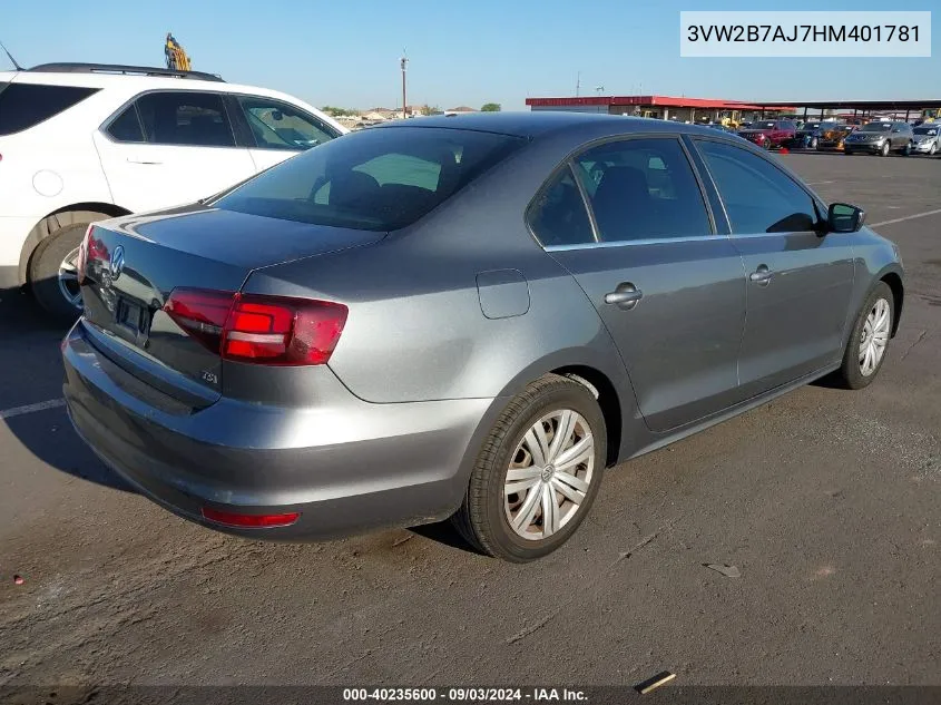 3VW2B7AJ7HM401781 2017 Volkswagen Jetta 1.4T S