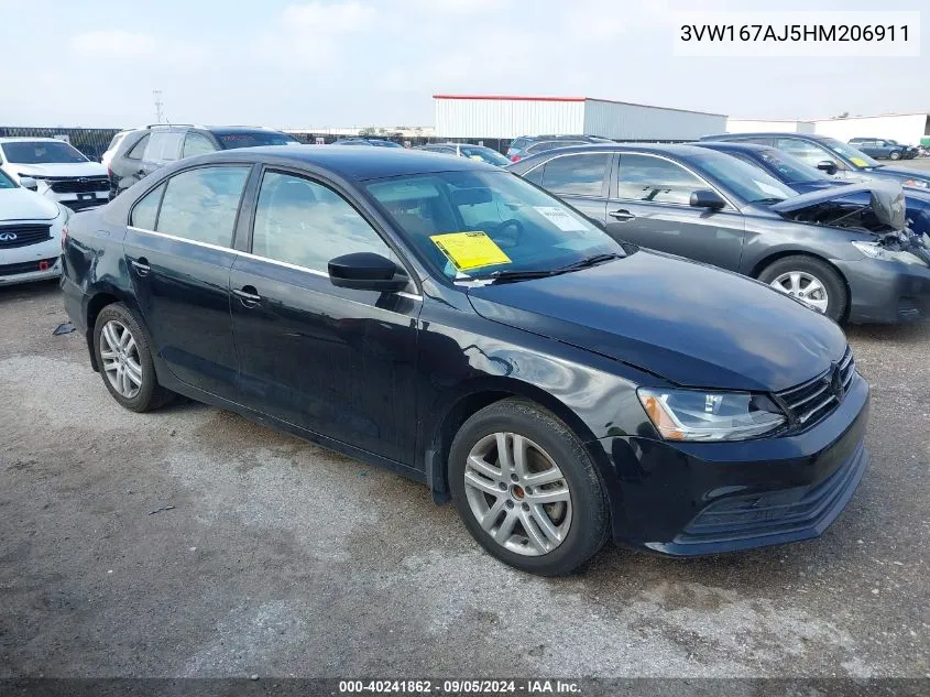 3VW167AJ5HM206911 2017 Volkswagen Jetta S