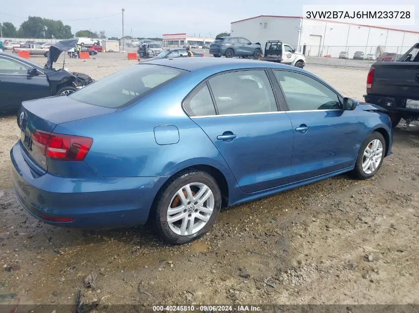 2017 Volkswagen Jetta 1.4T S VIN: 3VW2B7AJ6HM233728 Lot: 40245810