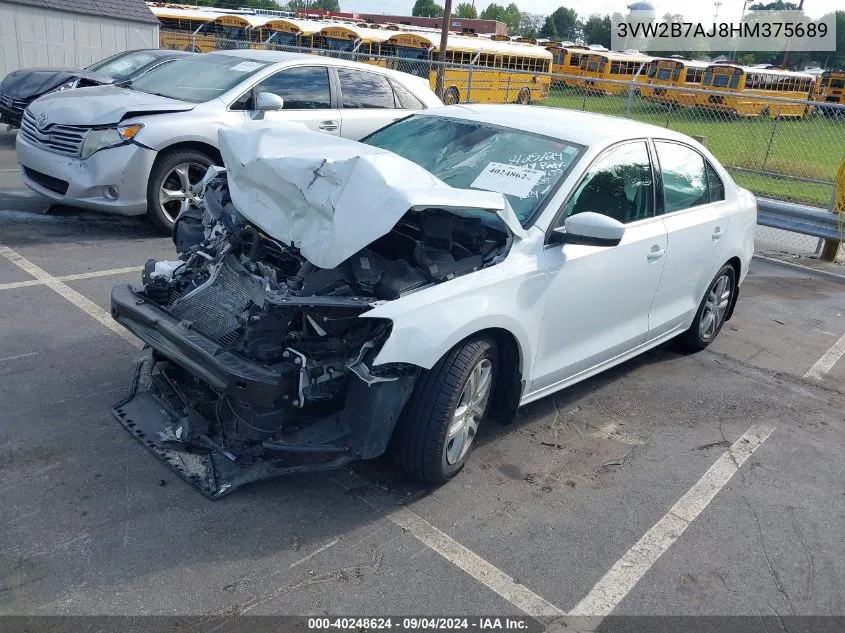 2017 Volkswagen Jetta S VIN: 3VW2B7AJ8HM375689 Lot: 40248624