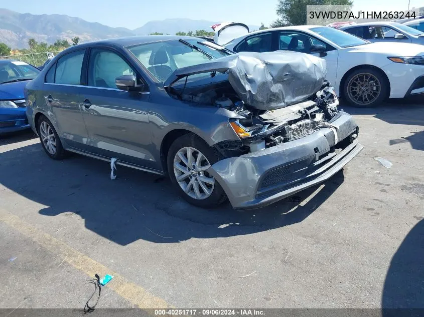 2017 Volkswagen Jetta 1.4T Se VIN: 3VWDB7AJ1HM263244 Lot: 40251717