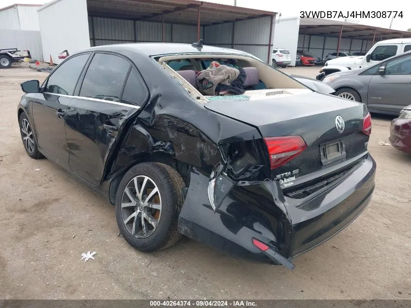 3VWDB7AJ4HM308774 2017 Volkswagen Jetta Se