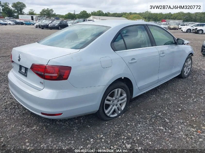 3VW2B7AJ6HM320772 2017 Volkswagen Jetta 1.4T S