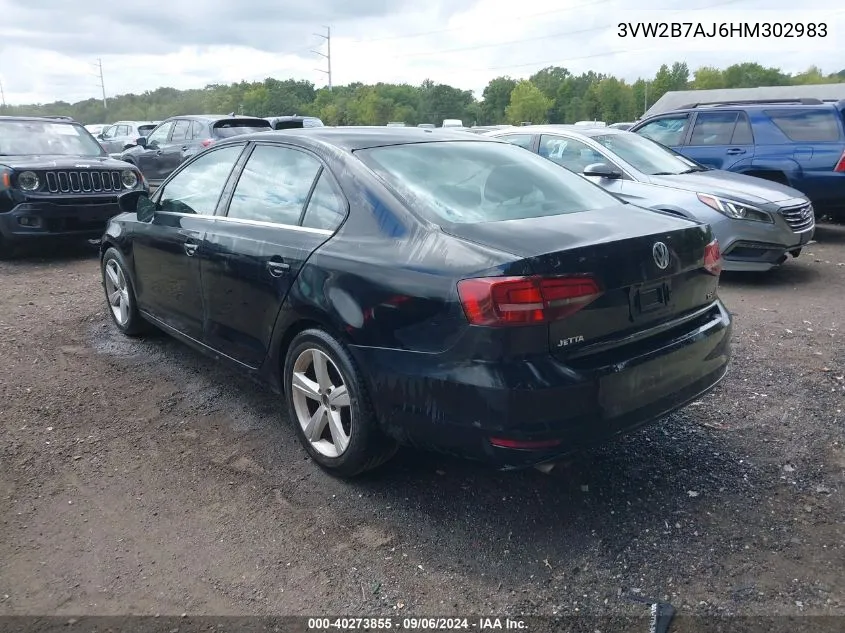 2017 Volkswagen Jetta 1.4T S VIN: 3VW2B7AJ6HM302983 Lot: 40273855