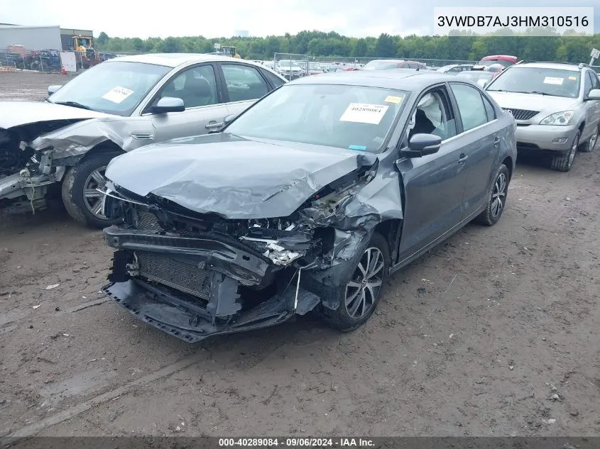 3VWDB7AJ3HM310516 2017 Volkswagen Jetta 1.4T Se