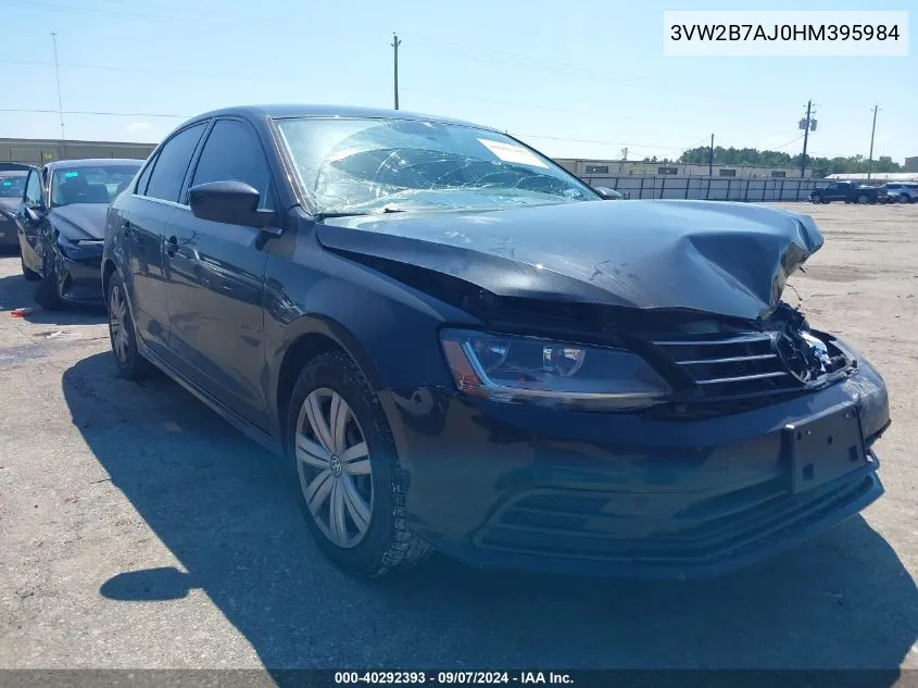 2017 Volkswagen Jetta S VIN: 3VW2B7AJ0HM395984 Lot: 40292393