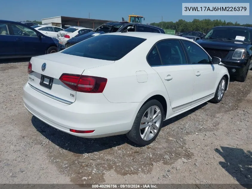 2017 Volkswagen Jetta Sel/Sel Premium VIN: 3VWL17AJ6HM226379 Lot: 40296756