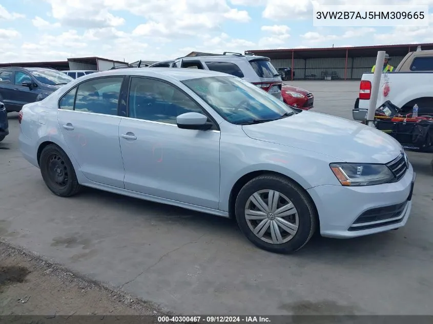 3VW2B7AJ5HM309665 2017 Volkswagen Jetta 1.4T S