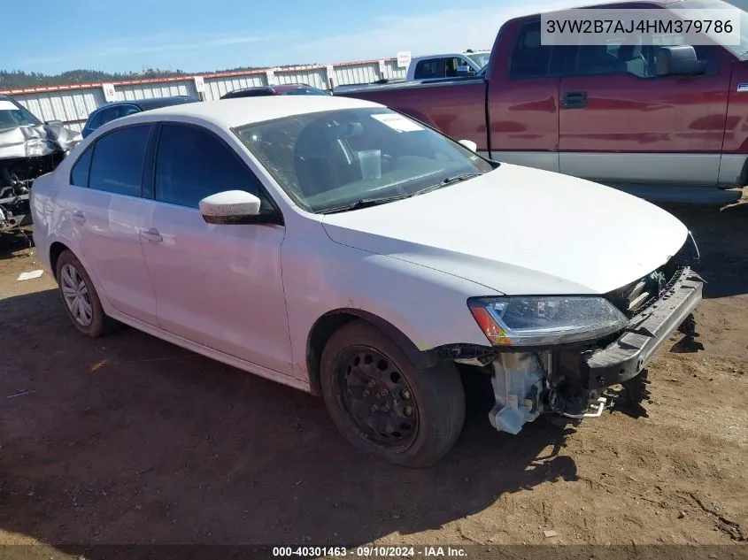 2017 Volkswagen Jetta S VIN: 3VW2B7AJ4HM379786 Lot: 40301463