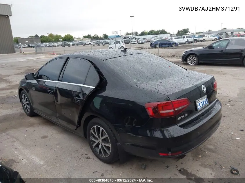 3VWDB7AJ2HM371291 2017 Volkswagen Jetta 1.4T Se