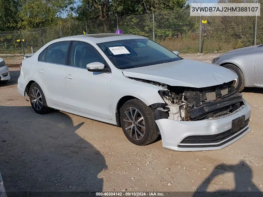 3VWDB7AJ2HM388107 2017 Volkswagen Jetta 1.4T Se