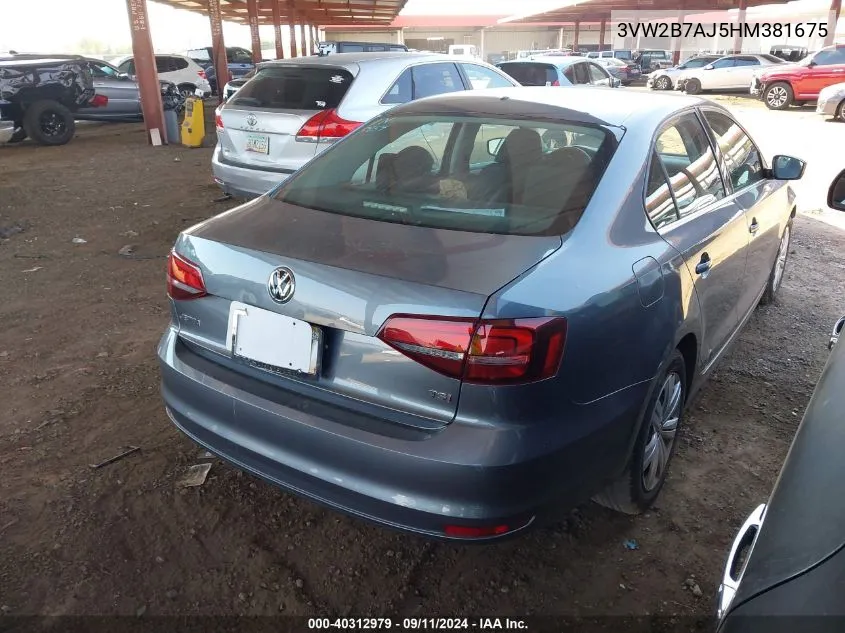 3VW2B7AJ5HM381675 2017 Volkswagen Jetta 1.4T S