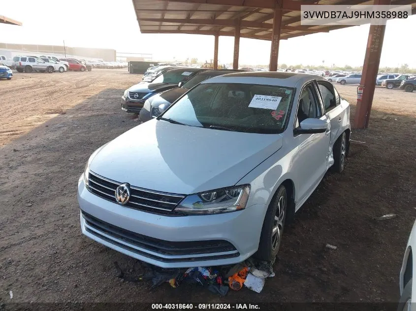 3VWDB7AJ9HM358988 2017 Volkswagen Jetta 1.4T Se