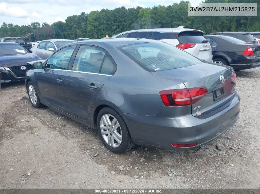 3VW2B7AJ2HM215825 2017 Volkswagen Jetta 1.4T S