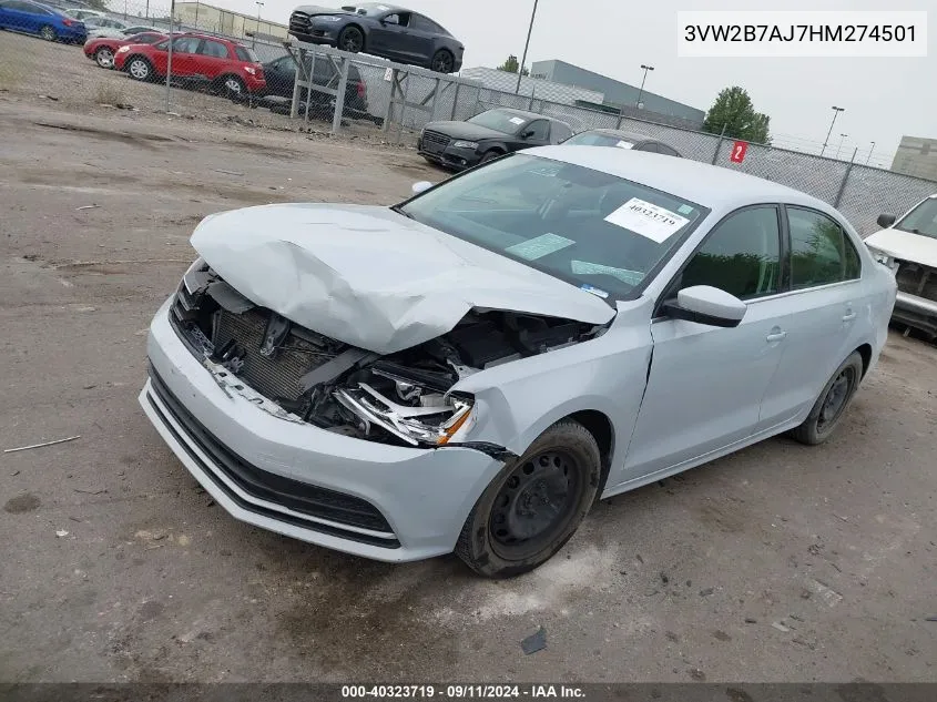 3VW2B7AJ7HM274501 2017 Volkswagen Jetta S