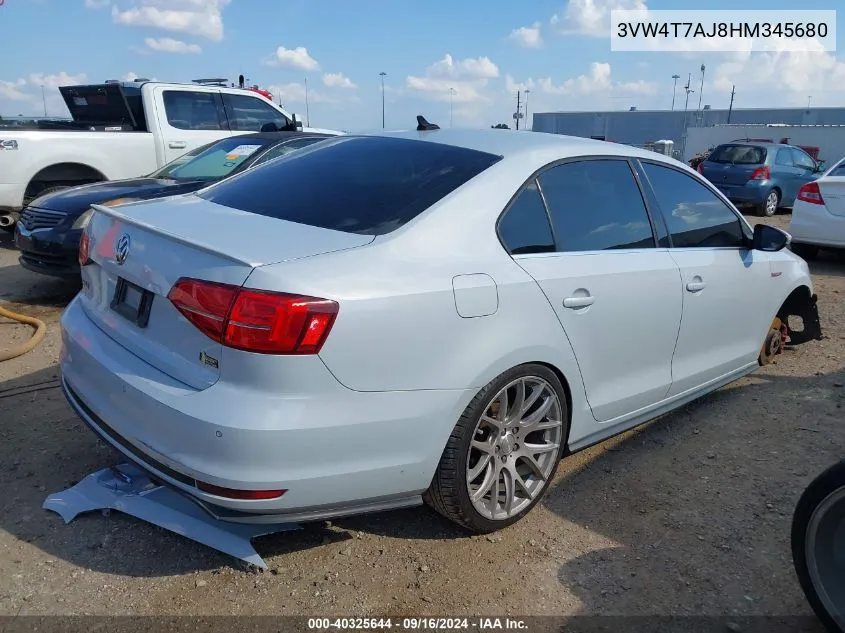 3VW4T7AJ8HM345680 2017 Volkswagen Jetta Gli