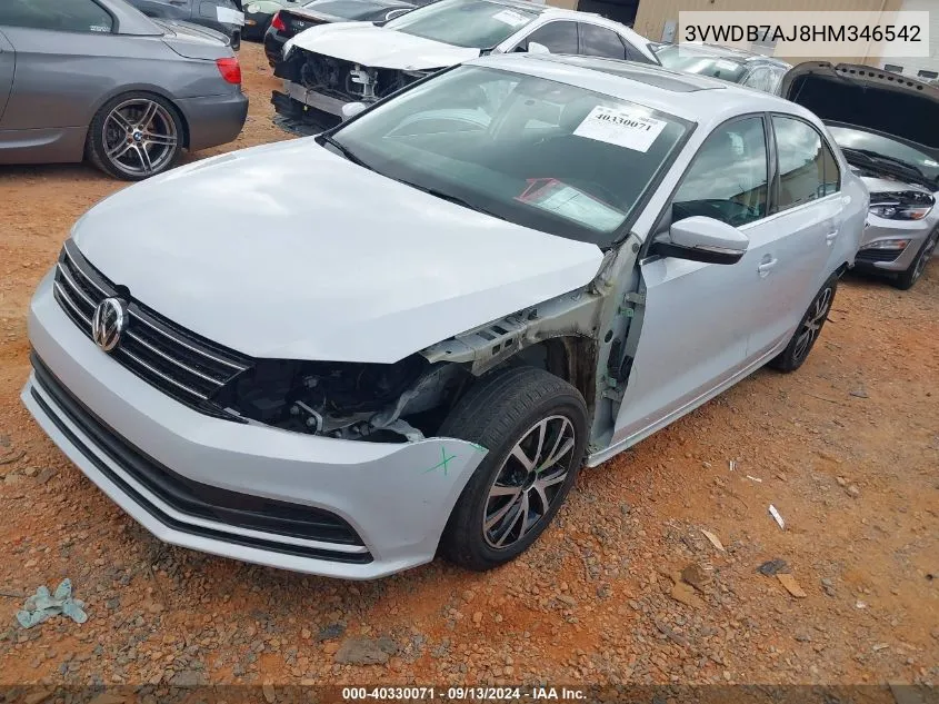 3VWDB7AJ8HM346542 2017 Volkswagen Jetta 1.4T Se