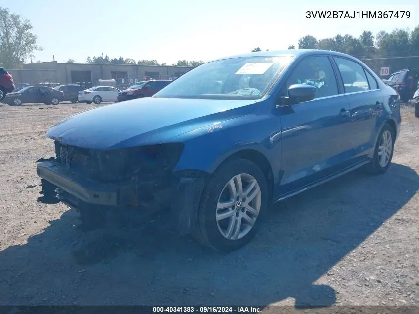 3VW2B7AJ1HM367479 2017 Volkswagen Jetta 1.4T S