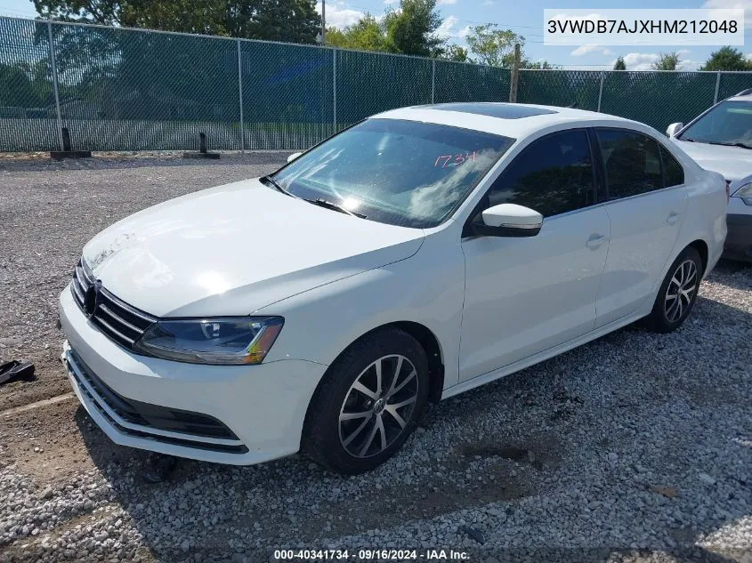 2017 Volkswagen Jetta 1.4T Se VIN: 3VWDB7AJXHM212048 Lot: 40341734