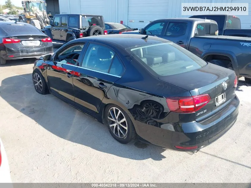 3VWDB7AJ2HM294910 2017 Volkswagen Jetta 1.4T Se