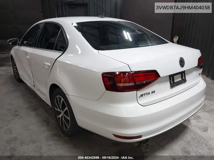 3VWDB7AJ9HM404058 2017 Volkswagen Jetta 1.4T Se