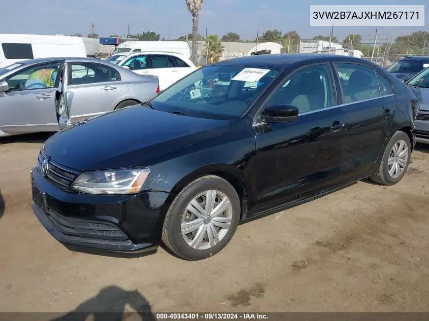 2017 Volkswagen Jetta 1.4T S VIN: 3VW2B7AJXHM267171 Lot: 40343401