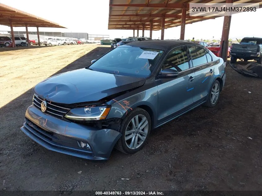 3VWL17AJ4HM372893 2017 Volkswagen Jetta 1.8T Sel/1.8T Sel Premium