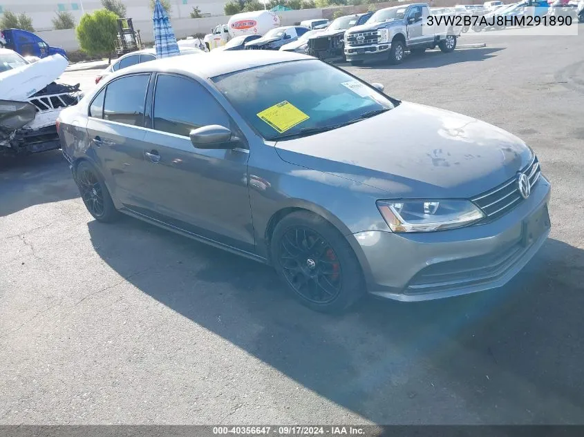 2017 Volkswagen Jetta 1.4T S VIN: 3VW2B7AJ8HM291890 Lot: 40356647