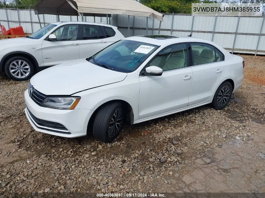 2017 Volkswagen Jetta 1.4T Se VIN: 3VWDB7AJ8HM385955 Lot: 40363897