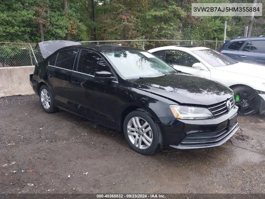 2017 Volkswagen Jetta 1.4T S VIN: 3VW2B7AJ5HM355884 Lot: 40365832