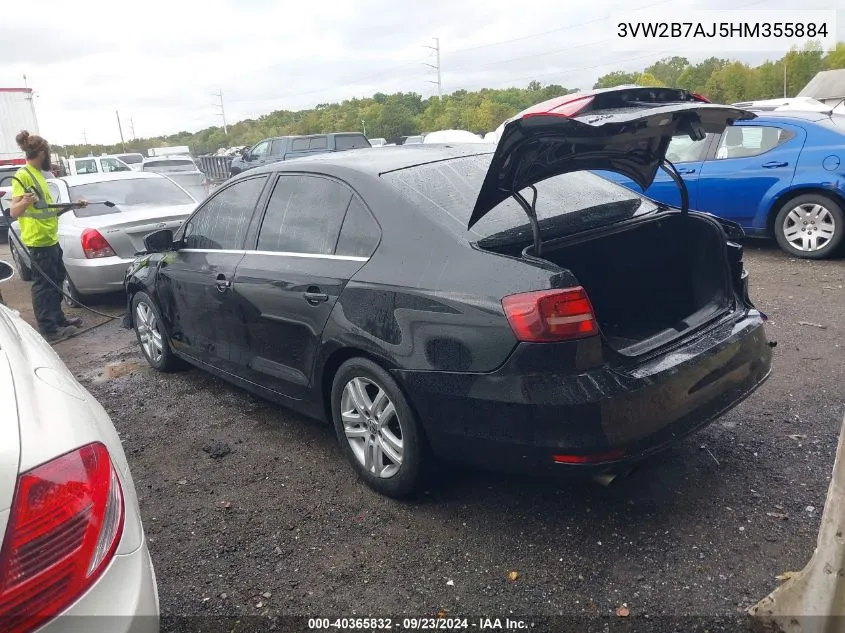 2017 Volkswagen Jetta 1.4T S VIN: 3VW2B7AJ5HM355884 Lot: 40365832