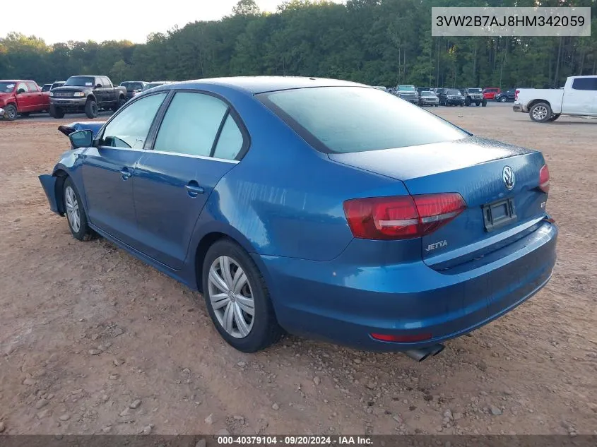 3VW2B7AJ8HM342059 2017 Volkswagen Jetta 1.4T S