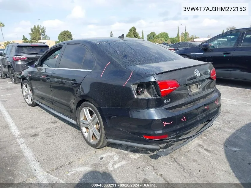 2017 Volkswagen Jetta Gli VIN: 3VW4T7AJ3HM272153 Lot: 40383291