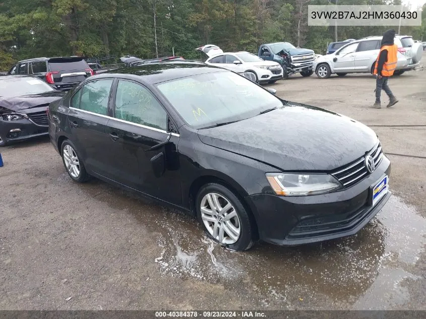 3VW2B7AJ2HM360430 2017 Volkswagen Jetta 1.4T S