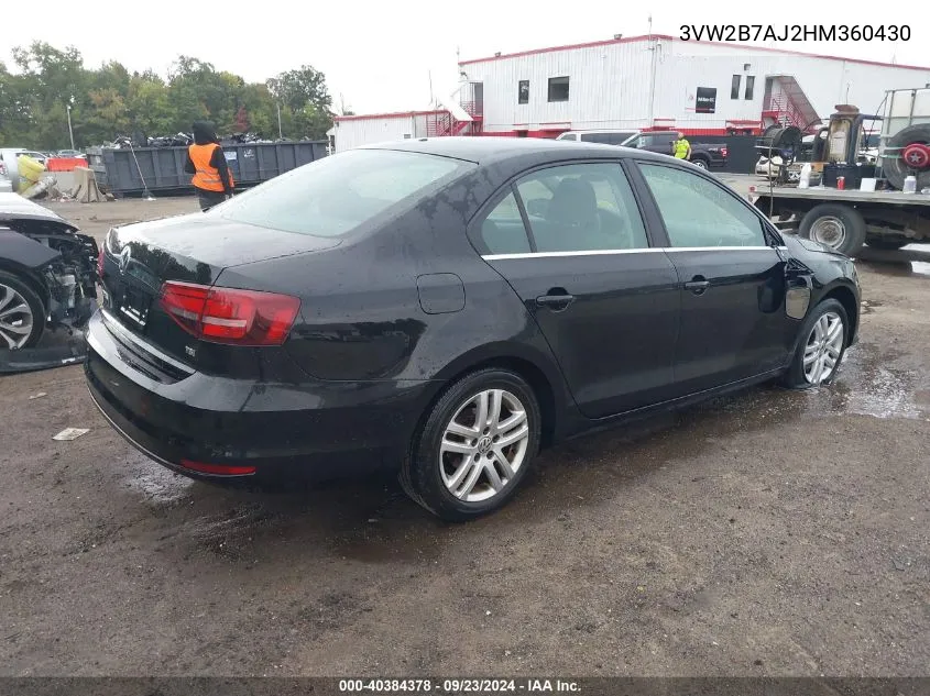 3VW2B7AJ2HM360430 2017 Volkswagen Jetta 1.4T S