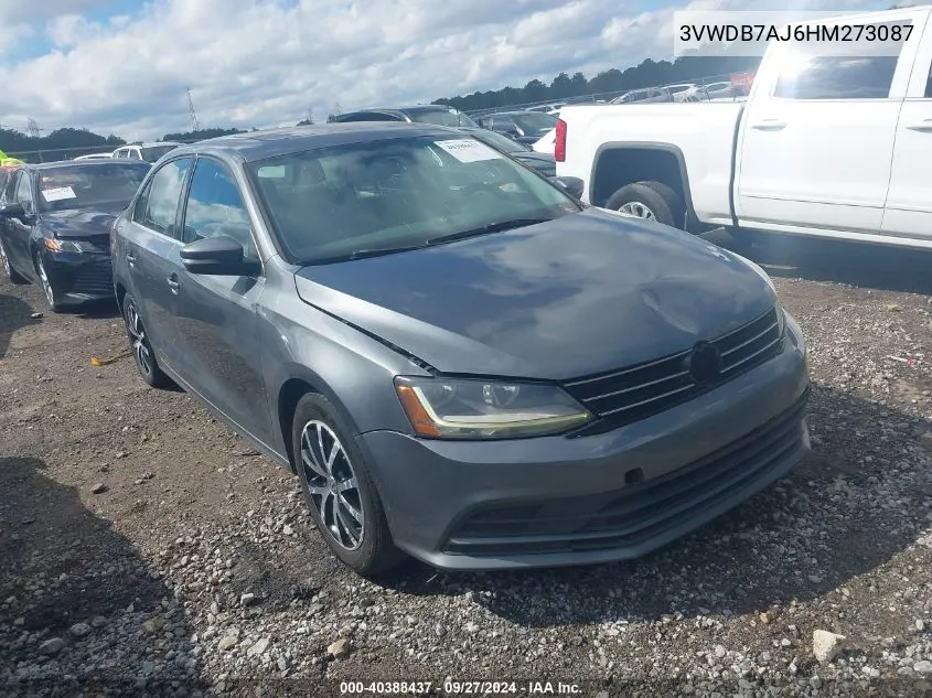 2017 Volkswagen Jetta 1.4T Se VIN: 3VWDB7AJ6HM273087 Lot: 40388437