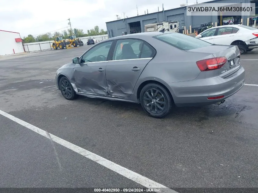 3VWDB7AJ6HM308601 2017 Volkswagen Jetta 1.4T Se