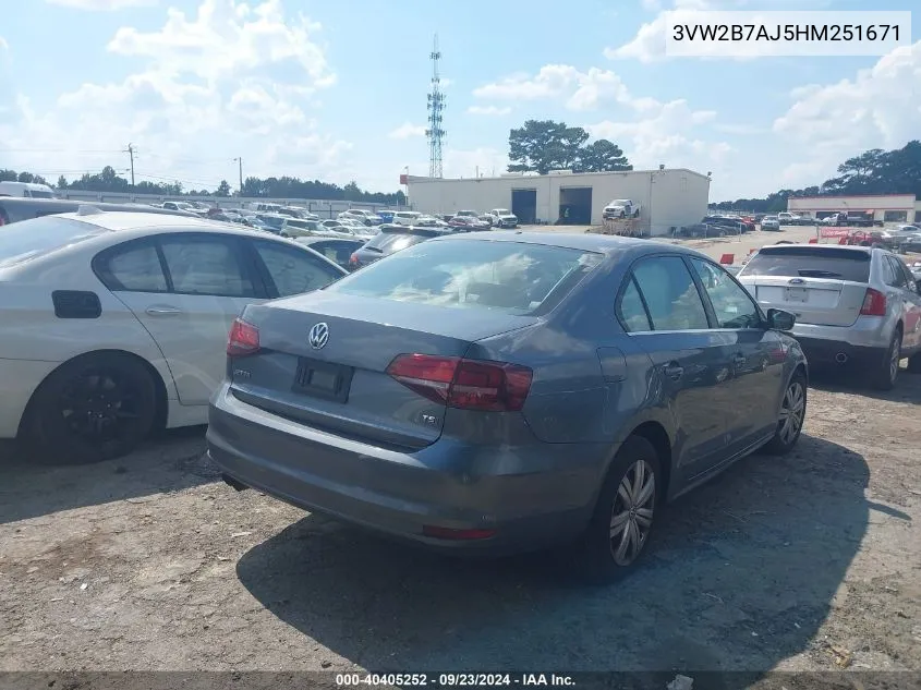 3VW2B7AJ5HM251671 2017 Volkswagen Jetta S