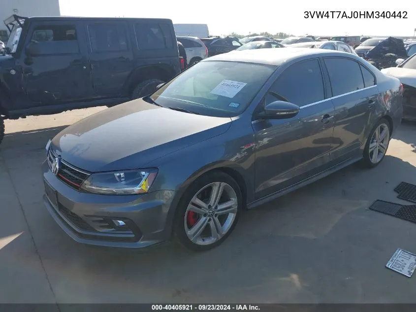 2017 Volkswagen Jetta Gli VIN: 3VW4T7AJ0HM340442 Lot: 40405921