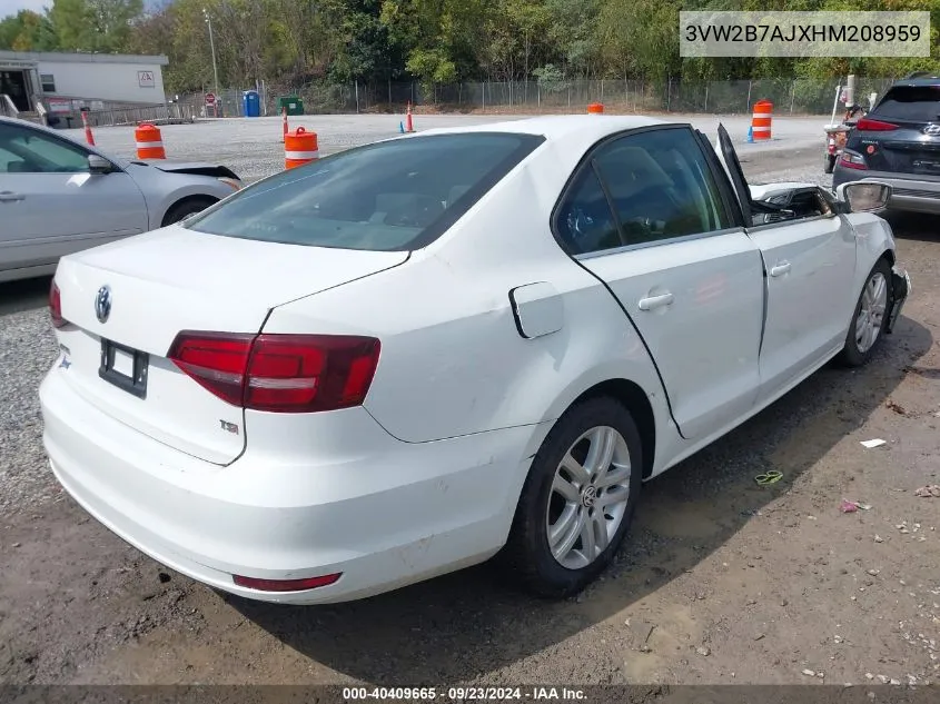 2017 Volkswagen Jetta 1.4T S VIN: 3VW2B7AJXHM208959 Lot: 40409665