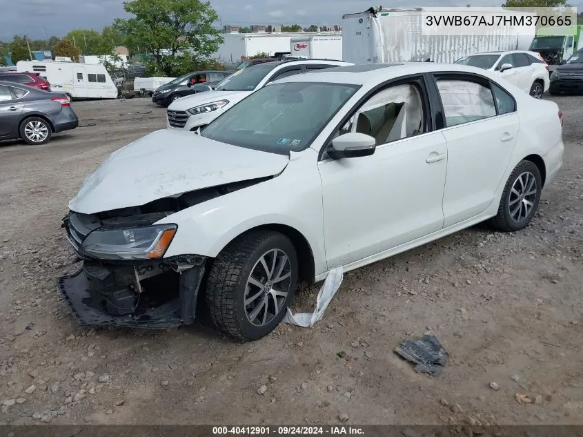 2017 Volkswagen Jetta 1.4T Se VIN: 3VWB67AJ7HM370665 Lot: 40412901