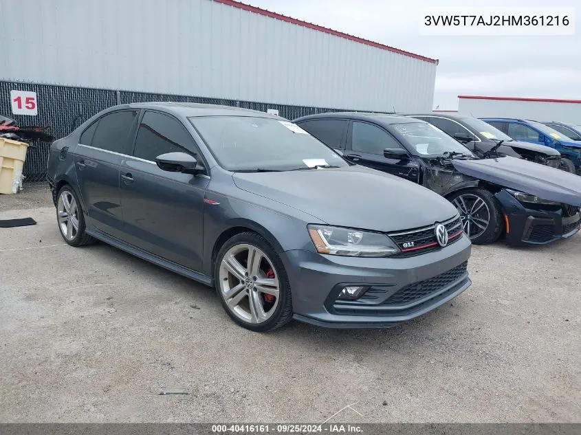 3VW5T7AJ2HM361216 2017 Volkswagen Jetta Gli